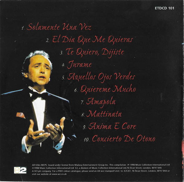 José Carreras - Love Songs From Spain (CD, Comp) (Near Mint (NM or M-)) - Image 2
