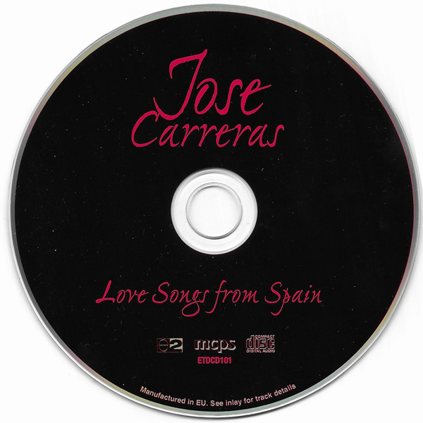 José Carreras - Love Songs From Spain (CD, Comp) (Near Mint (NM or M-)) - Image 3