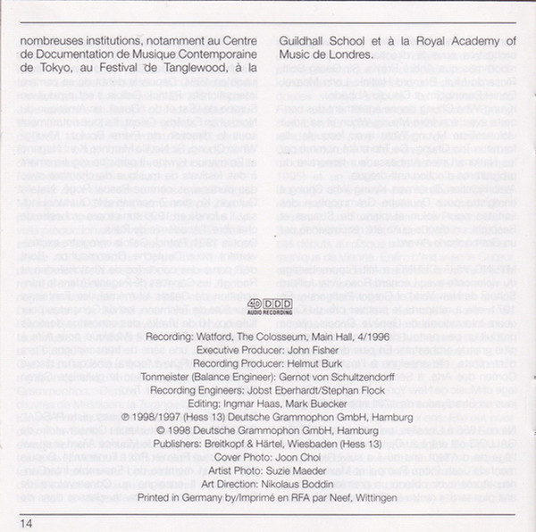 Ludwig van Beethoven – Chung Trio • Patrick Gallois • Pascal Gallois • Philharmonia Orchestra • Myung-Whun Chung - Triple Concerto • Romance In E Minor • Violin Romances Opp. 40 & 50 (CD, Album, PMD) (Near Mint (NM or M-)) - Image 4
