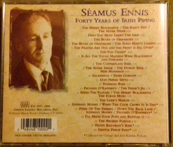 Seamus Ennis - Forty Years Of Irish Piping (CD, RE) (Near Mint (NM or M-)) - Image 3