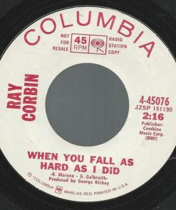 Alternative view of Ray Corbin - Hurricane Shirley / When You Fall As Hard As I Did  (7", Promo, Styrene) (Very Good Plus (VG+))