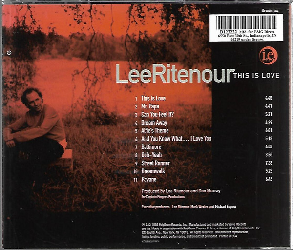 Lee Ritenour - This Is Love (CD, Album, Club) (Mint (M)) - Image 2