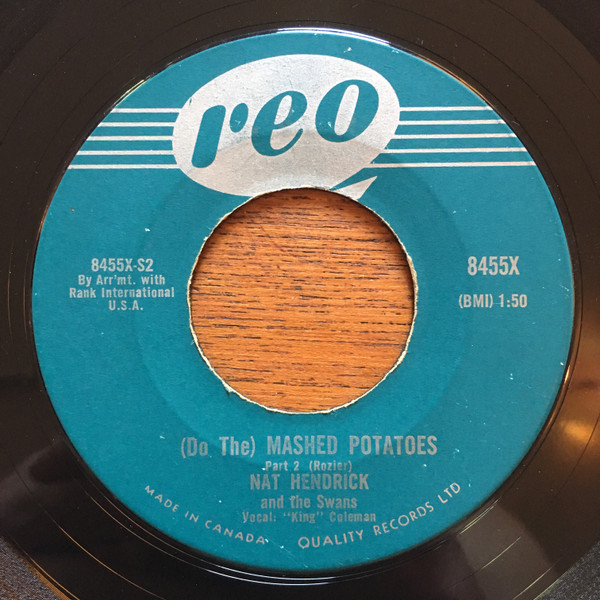 Nat Kendrick & The Swans - (Do The) Mashed Potatoes (7") (Very Good Plus (VG+)) - Image 2