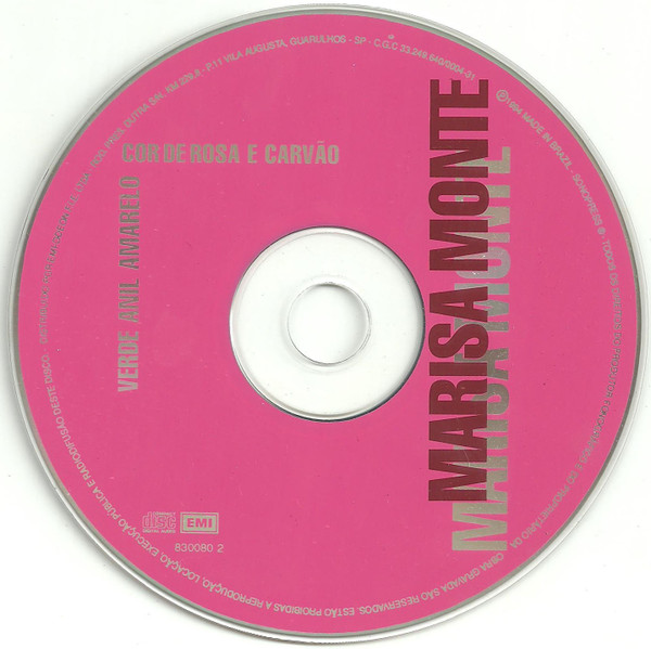 Marisa Monte - Verde Anil Amarelo Cor De Rosa E Carvão (CD, Album, RE) (Near Mint (NM or M-)) - Image 3