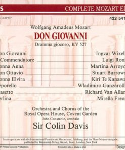 Alternative view of Wolfgang Amadeus Mozart - Sir Colin Davis - Don Giovanni - Dramma Giocoso, KV 527 (3xCD, Album, RE, RM + Box, Sli) (Near Mint (NM or M-))