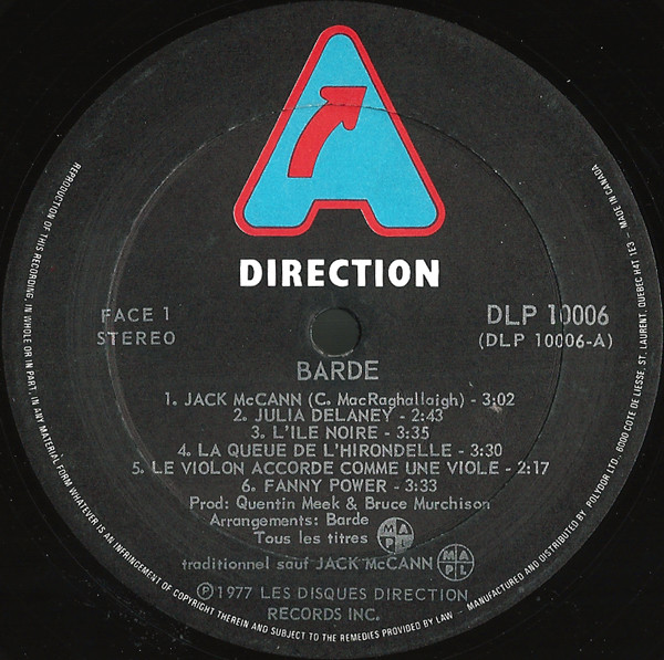 Barde - Barde (LP, Album) (Mint (M)) - Image 3
