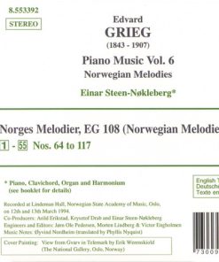 Alternative view of Edvard Grieg, Einar Steen-Nøkleberg - Piano Music Vol. 6 (CD, Album) (Near Mint (NM or M-))