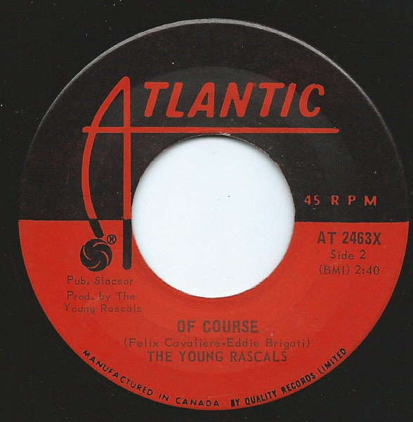 The Young Rascals - It's Wonderful / Of Course (7", Single) (Near Mint (NM or M-)) - Image 2