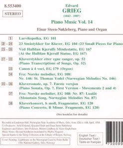 Alternative view of Edvard Grieg, Einar Steen-Nøkleberg - Piano Music Vol. 14 (CD, Album) (Near Mint (NM or M-))