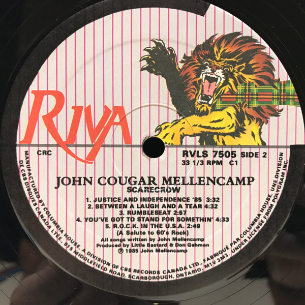 John Cougar Mellencamp - Scarecrow (LP, Album, Club) (Mint (M)) - Image 4
