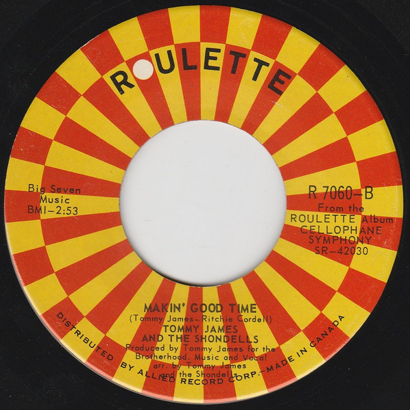 Tommy James & The Shondells - Ball Of Fire (7", Single) (Very Good Plus (VG+)) - Image 2