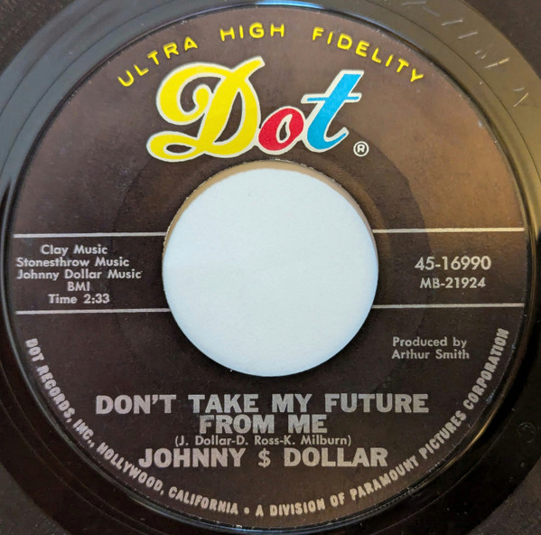 Johnny Dollar - Your Hands / Don't Take My Future From Me (7", Single, Styrene) (Very Good Plus (VG+)) - Image 2
