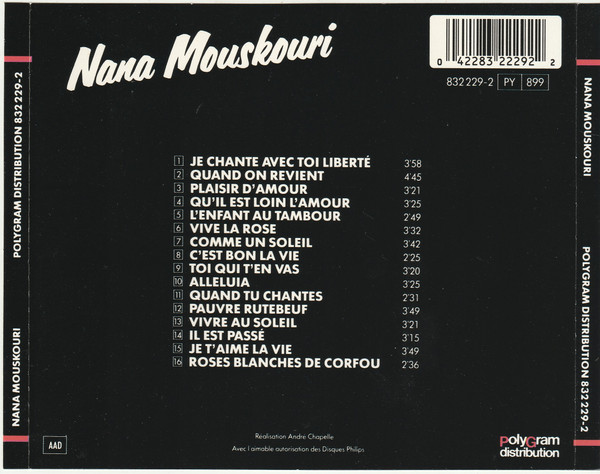 Nana Mouskouri - Nana Mouskouri (CD, Comp) (Near Mint (NM or M-)) - Image 2