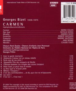 Alternative view of Georges Bizet - Maria Callas, Nicolai Gedda, Andréa Guiot, Robert Massard, Les Chœurs René Duclos, Orchestre National De L'Opéra De Paris, Georges Prêtre - Carmen (CD, Album, RE, RM) (Near Mint (NM or M-))