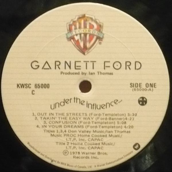 Garnett Ford - Under The Influence... (LP, Album) (Mint (M)) - Image 3