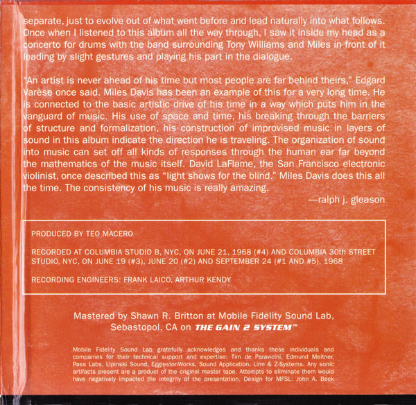 Miles Davis - Filles De Kilimanjaro (SACD, Hybrid, Album, Ltd, Num, RE, RM) (Near Mint (NM or M-)) - Image 3
