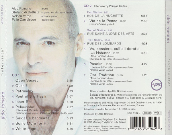 Aldo Romano - Intervista (2xCD, Album) (Near Mint (NM or M-)) - Image 2