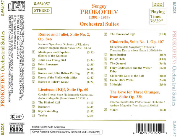 Sergei Prokofiev - Orchestral Suites (CD, Comp) (Near Mint (NM or M-)) - Image 2