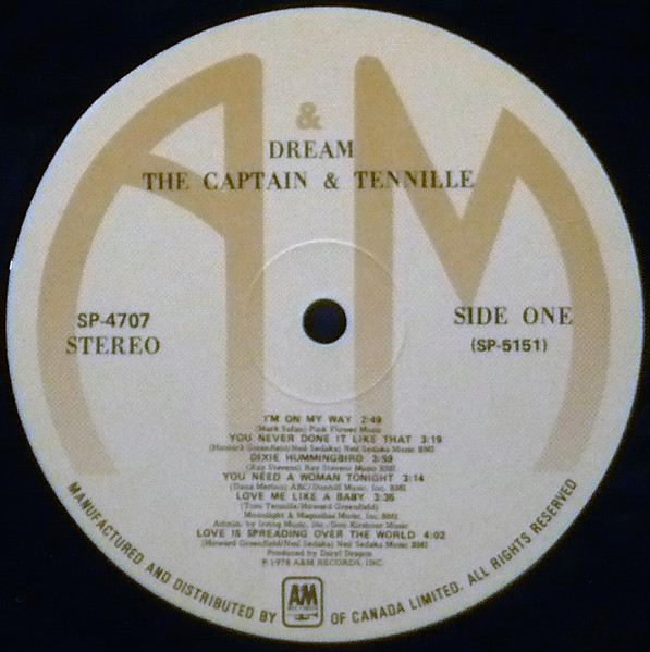 Captain And Tennille - Dream (LP, Album) (Mint (M)) - Image 3