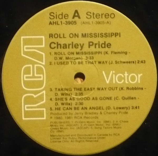 Charley Pride - Roll On Mississippi (LP, Album) (Mint (M)) - Image 2
