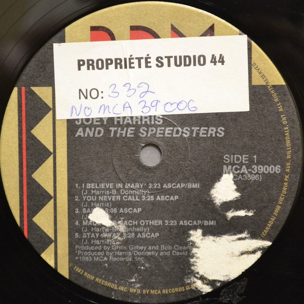 Joey Harris And The Speedsters - Joey Harris And The Speedsters (LP, Album) (Mint (M)) - Image 3