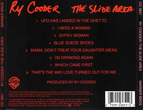 Ry Cooder - The Slide Area (CD, Album, RE) (Mint (M)) - Image 2