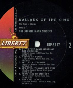 The Johnny Mann Singers - Ballads Of The King (The Songs Of Sinatra) (LP, Album, Mono) (Mint (M)) - Image 4