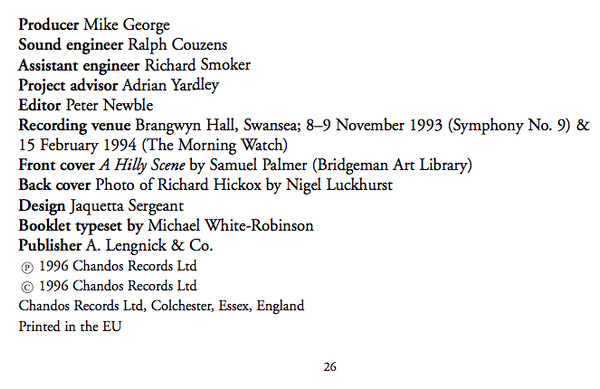 Edmund Rubbra, BBC National Chorus Of Wales And BBC National Orchestra Of Wales, Richard Hickox - Symphony No. 9 "Sinfonia Sacra"; The Morning Watch (CD, Album) (Near Mint (NM or M-)) - Image 5