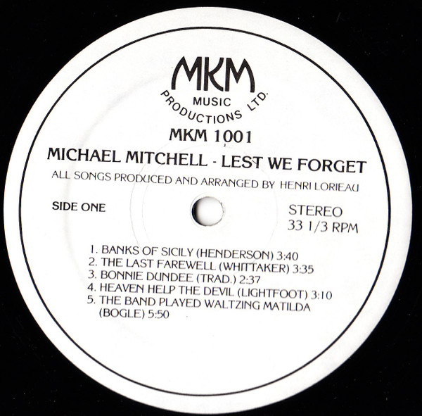 Michael Mitchell (9) - Lest We Forget (LP, Album) (Mint (M)) - Image 4