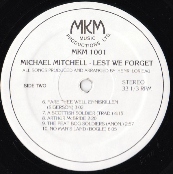 Michael Mitchell (9) - Lest We Forget (LP, Album) (Mint (M)) - Image 5