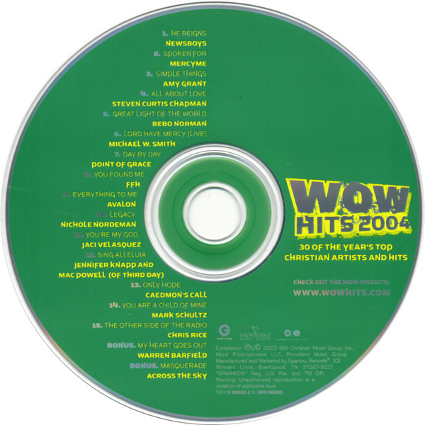 Various - WOW Hits 2004 (30 Of The Year's Top Christian Artists And Hits) (2xCD, Comp) (Mint (M)) - Image 3