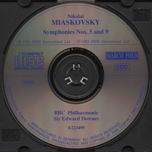 BBC Philharmonic, Edward Downes - Nikolai Miaskovsky Symphonies Nos. 5 and 9 (CD, Album) (Near Mint (NM or M-)) - Image 3
