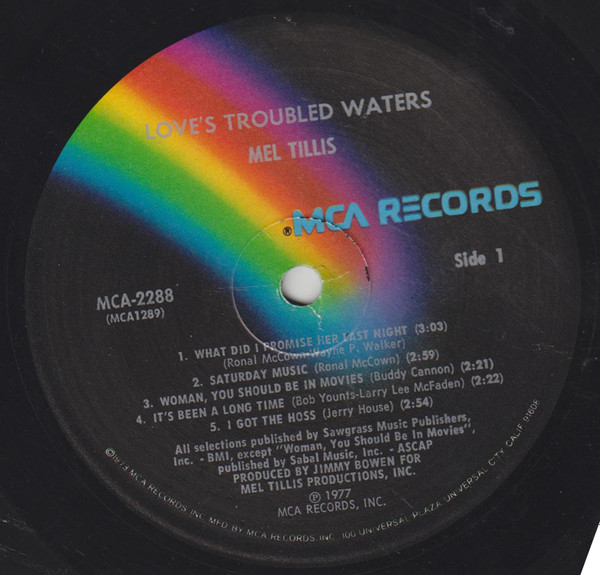 Mel Tillis - Loves Troubled Waters (LP, Album) (Mint (M)) - Image 2