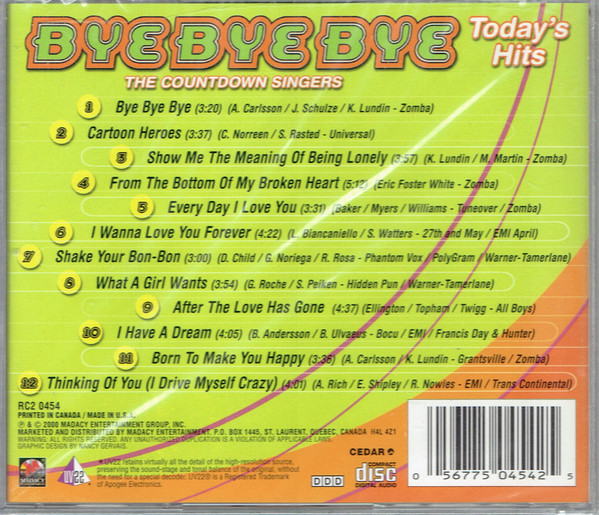 The Countdown Singers - Bye Bye Bye (CD, Album) (Near Mint (NM or M-)) - Image 2