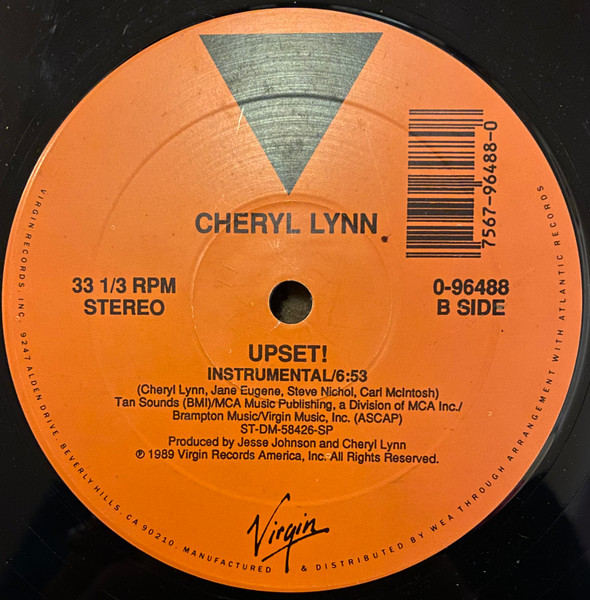 Cheryl Lynn - Upset! (12", Single) (Mint (M)) - Image 2