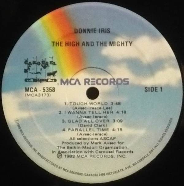 Donnie Iris And The Cruisers - The High And The Mighty (LP, Album) (Mint (M)) - Image 3