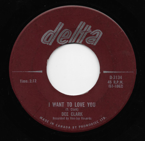 Dee Clark - Raindrops / I Want To Love You (7", Single) (Near Mint (NM or M-)) - Image 2