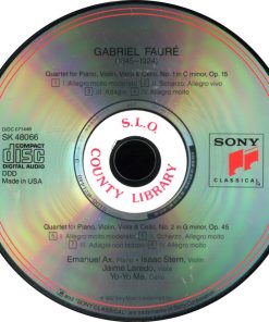 Gabriel Fauré : Emanuel Ax • Isaac Stern • Jaime Laredo • Yo-Yo Ma - Piano Quartets (CD, Album) (Near Mint (NM or M-)) - Image 4