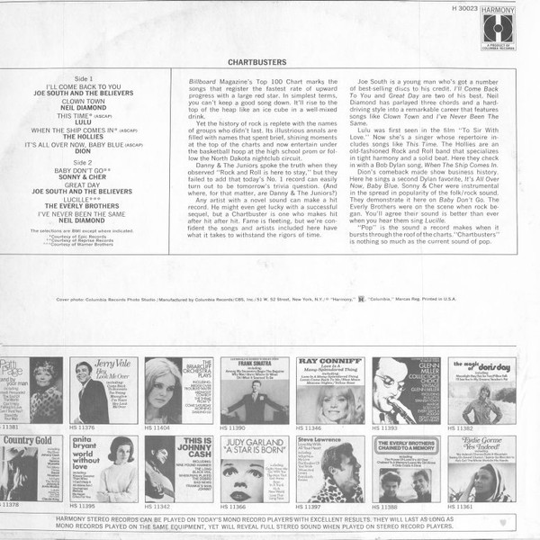 Various - Chartbusters (LP, Comp) (Mint (M)) - Image 2