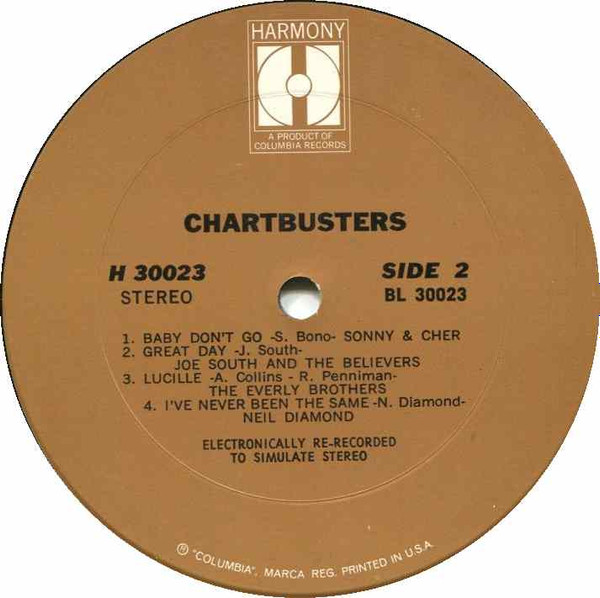 Various - Chartbusters (LP, Comp) (Mint (M)) - Image 4