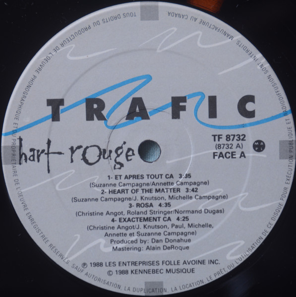 Hart Rouge - Hart Rouge (LP, Album) (Mint (M)) - Image 3