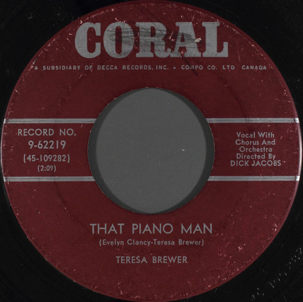 Teresa Brewer - Anymore (7") (Near Mint (NM or M-)) - Image 2