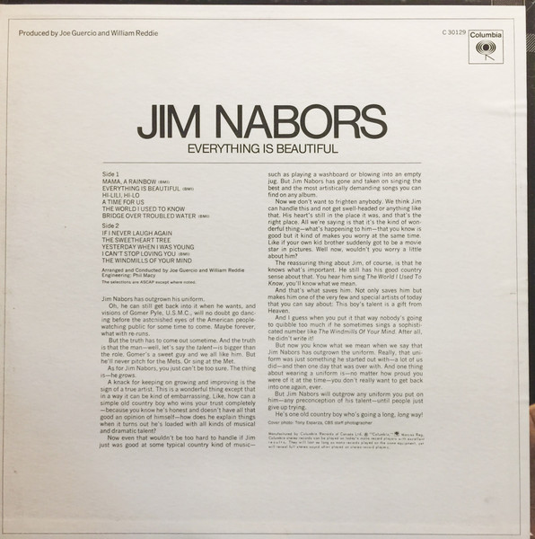 Jim Nabors - Everything Is Beautiful (LP) (Mint (M)) - Image 2