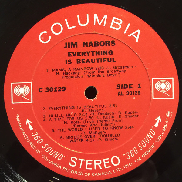 Jim Nabors - Everything Is Beautiful (LP) (Mint (M)) - Image 3