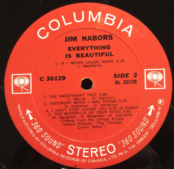 Jim Nabors - Everything Is Beautiful (LP) (Mint (M)) - Image 4