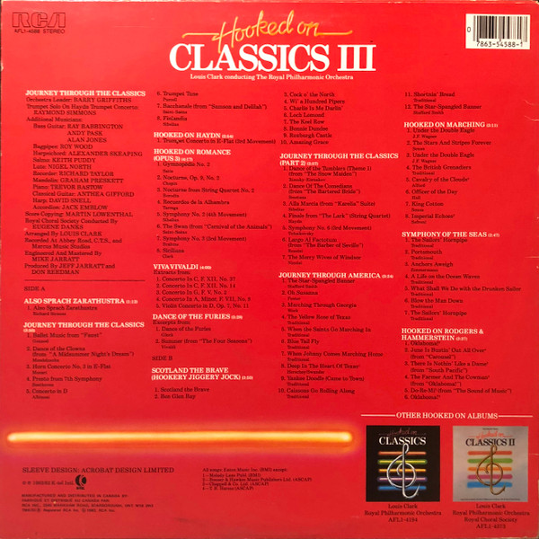 Louis Clark Conducting The Royal Philharmonic Orchestra - Hooked On Classics III - Journey Through The Classics (LP, Album) (Mint (M)) - Image 2