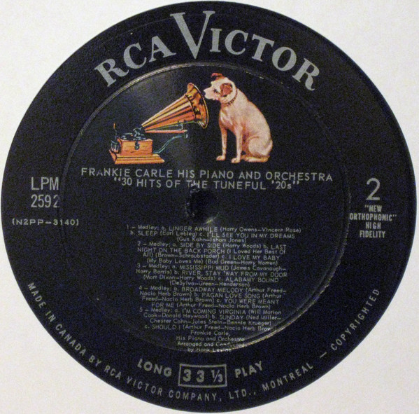 Frankie Carle And His Orchestra - 30 Hits Of The Tuneful '20s (LP, Album, Mono) (Mint (M)) - Image 4