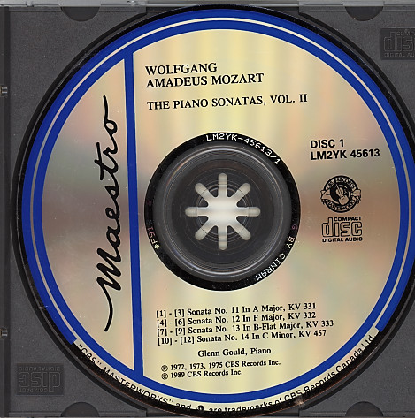 Wolfgang Amadeus Mozart - Glenn Gould - The Piano Sonatas, Vol. II (2xCD, Comp, RE, RM) (Near Mint (NM or M-)) - Image 3