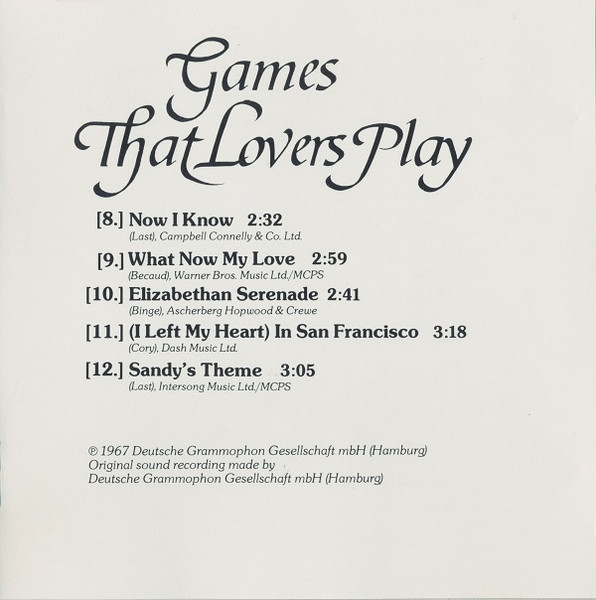 James Last - Games That Lovers Play (CD, Album, RE) (Near Mint (NM or M-)) - Image 5