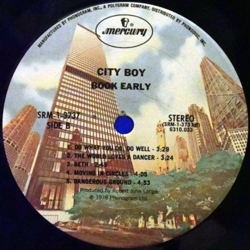 City Boy - Book Early (LP, Album) (Mint (M)) - Image 4